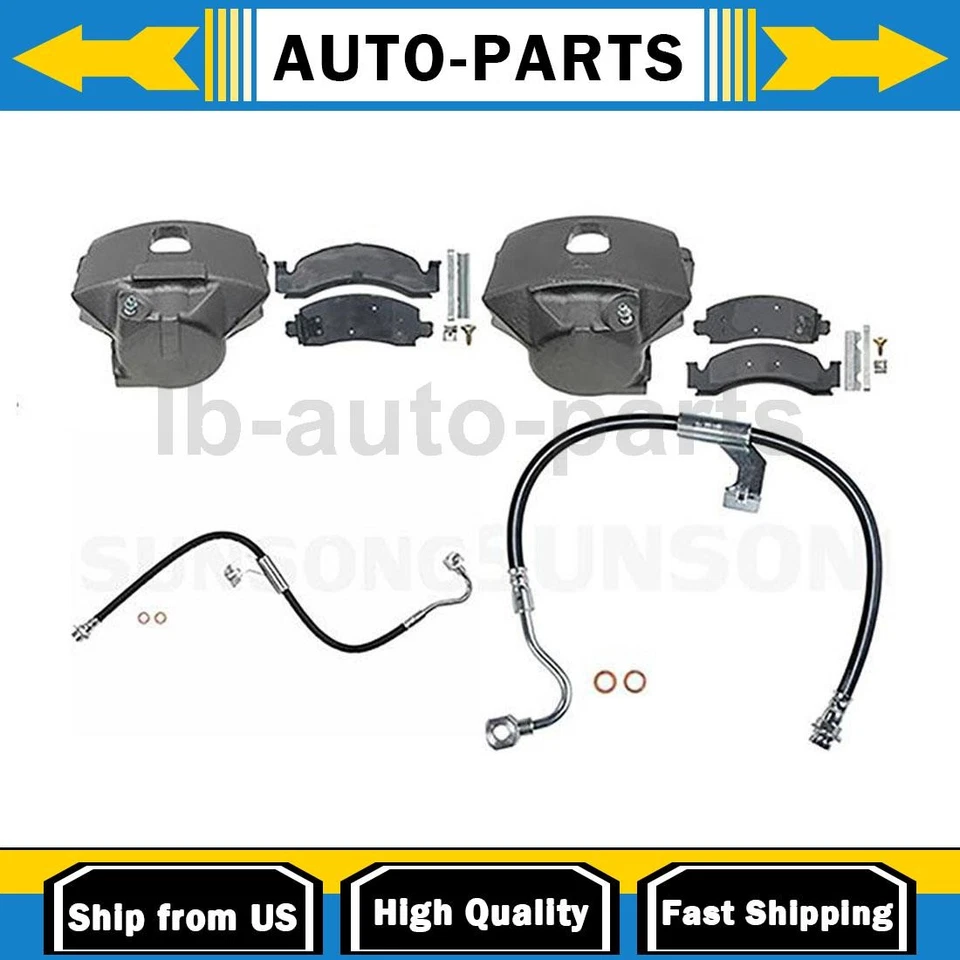 Pinza de freno delantera con mangueras lado conductor pasajero compatible con GMC G3500 1983 Foto 1 de 4