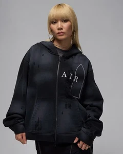 WER ENTSCHEIDET WAR TÉLA X JORDAN WMNS HOODIE MIT DURCHGEHENDEM REISSVERSCHLUSS SCHWARZ GRÖSSE MEDIUM IB0939-010 - Bild 1 von 4