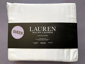 LAUREN - RALPH LAUREN HOME DUNHAM SATEEN - WHITE QUEEN 4-tlg. BLATT SET #2 -- 105 $ NEU - Bild 1 von 5