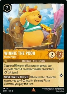 x1 Winnie the Pooh - Hunny Pirate - 3/204 - Rare Lorcana DLC06 Azurite Sea M/NM - Picture 1 of 1