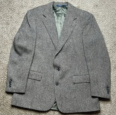 Blazer Vintage Polo Ralph Lauren Tweed Lana 40 Hecho en EE. UU. Foto 1 de 4