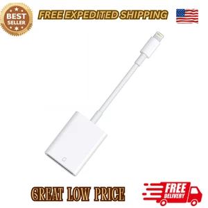 Lector de cámara con tarjeta Lightning a SD certificado por Apple Mfi para iPhone iPad, memoria - Imagen 1 de 6