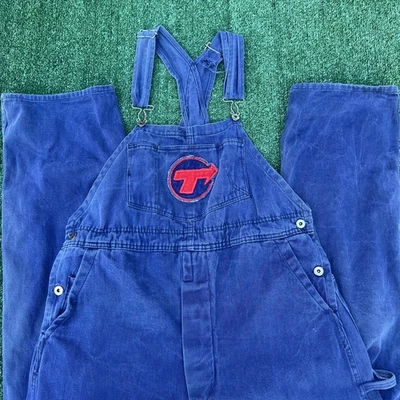 Vintage Finnie Mfg. Co. Sanforized Overalls Blue Denim 39x30"  Patch Logo 50s - Image 1 of 4