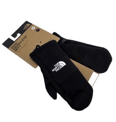 THE NORTH FACE Kids унисекс Sierra Etip варежки средний 8/9 лет черный - новый с Ярлыками - Изображение 1 из 4