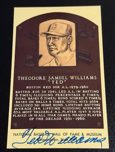 Ted Williams 1964 Hall of Fame Yellow Plaque Postcard  Double Signed JSA Sticker - Picture 1 of 3