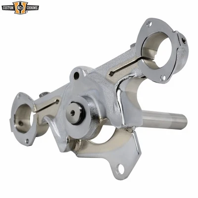 Chrome Lower Triple Tree Set Fit For Harley FL Softail 1986-1999 Repl.45605-88 - Image 1 of 3