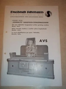 Vtg Friedrich Schmaltz Catalog~AVS Grinding Machine - Picture 1 of 1