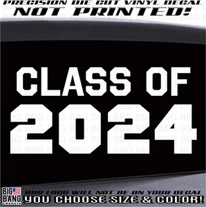 Class of 2024 Vinyl Decal Sticker Graduation Grad Congrats College Die Cut USA - Picture 1 of 4