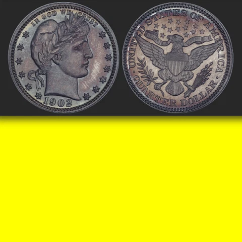 1902 PCGS PR64 Lucky 777 Mintage ✅  $1,100-CU PROOF 25c Barber Quarter ✅  PR65?? Cover