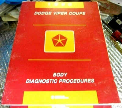 Dodge Viper 1996 cupé carrocería de fábrica procedimientos de diagnóstico manual de servicio Mopar Foto 1 de 4