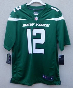 Nike Men's M Joe Namath New York Jets Jersey Green 12 Screen Printed - READ - Picture 1 of 16