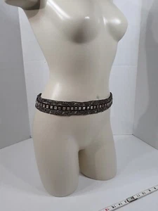 Abercrombie Pailletten Strass Gürtel Wickel geflochten Größe XS/S aber es ist 64 in lang - Bild 1 von 9