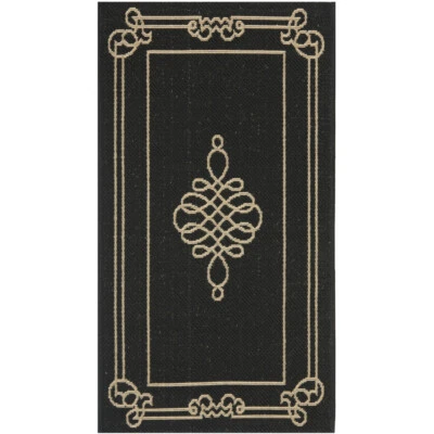 Alfombra SAFAVIEH interior exterior CY6788-26 patio negro/crema Foto 1 de 4