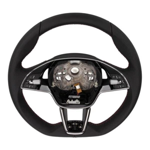 Leder Multifunktionslenkrad Lenkrad für SKODA OCTAVIA IV KAMIQ 5E3419093BS VKK - Bild 1 von 4