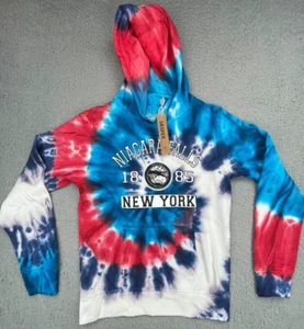 Niagara Falls New York 1885 Hoodie Adult Large Red White Blue Tie Dye USA NEW - Bild 1 von 13