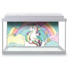 Fish Tank Background 90x45cm - Unicorn Rainbow Cloud Horse Kids  #14742
