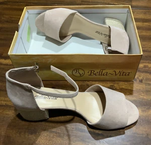 NEW IN BOX Bella Vita Womens Dan-Italy Blush Ankle Strap Heels Size 12 - Picture 1 of 7