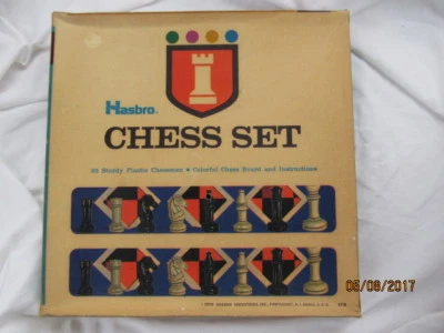 Vintage 1970 Hasbro Chess Set No 6118 Sealed Chess Parts Board Game Complete - Image 1 of 3