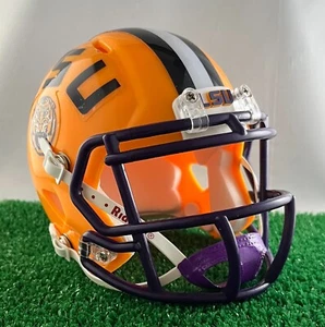 CUSTOM LSU TIGERS RIDDELL SPEED MINI HELMET - Picture 1 of 5