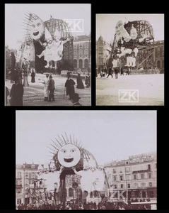 CARNAVAL DE NICE 3 Photos Défilé Soleil Mascarade Folklore Côte d'Azur 1900s - Bild 1 von 1