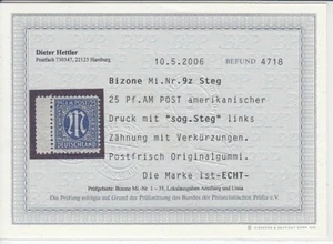 V. Au Postal 9 Z Pont Bord de Page à Gauche Expertise Hettler (MNH) - Picture 1 of 2