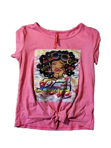Cute U Girls Hot Pink T-Shirt Boss Girl Power Loved Queen Size 10/12 - Picture 1 of 3