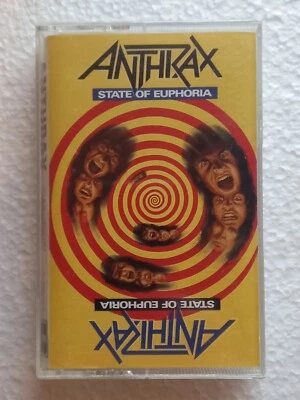 Anthrax - State Of Euphoria (1988 Megaforce 791004-4) TESTED CASSETTE Foto 1 de 4