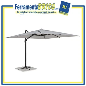 OMBRELLONE BRACCIO 3x3 VEGA ANTRACITE GRIGIO CHIARO BIZZOTTO GIARDINO 0795867 - Foto 1 di 10