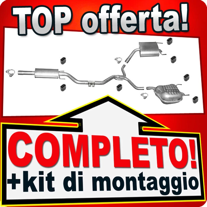 Scarico Completo per OPEL VECTRA C 2.2 Direct 3.2 V6 Marmitta - Immagine 1 di 1