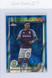 2024-25 Topps Chrome UEFA CC #38 MORGAN ROGERS Blue Lava Refractor /150 - Picture 1 of 3