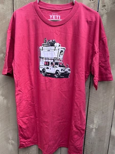 YETI Camper Truck Graphics Mauve Red T-shirt - Men's XL - Picture 1 of 7