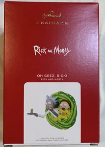 2021 Hallmark Oh Geez, Rick & Morty Keepsake Ornament Adult Swim - Picture 1 of 4