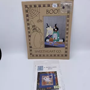 BOO! Cross Stitch Patterns Lot Of 2 M Designs & Sweetheart Co - Picture 1 of 7