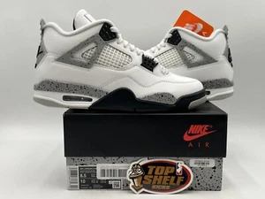 DS NEW NIKE Air Jordan 4 Retro OG 2025 White Cement Size 8.5 Authentic Rare Vtg - Picture 1 of 9