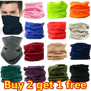 Damen Männer Gesicht Nackenwärmer Maske Schlumpf Biker Ski Tube Hijab Bandanna Stirnband Kappe - Bild 1 von 57