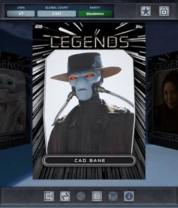 Topps Star Wars Card Trader (2024) LEGENDS White - CAD BANE *Digital - Picture 1 of 3