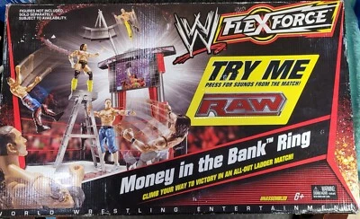 Mattel WWE Raw Flex Force Money In The Bank Ring 2010 Mattel NIB Read Desc - Image 1 of 4