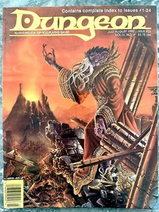 Dungeon Magazine #24 Dungeons & Dragons TSR D&D Intact with Poster 1990 Vintage - Imagen 1 de 12