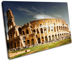 Rome Coliseum Landmarks SINGLE CANVAS WALL ART Picture Print VA - Picture 1 of 1