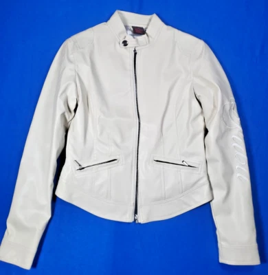 Chaqueta de moto FUBU colección damas imitación cuero vintage talla mediana NUEVA SIN ETIQUETAS Foto 1 de 4