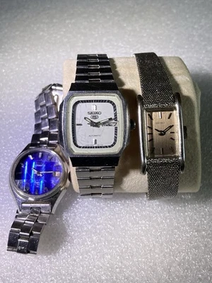 Three Ladies Vintage Seiko Wristwatches 2906-525A/2205-0709 Hi-Beat Date Auto - Image 1 of 4