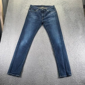 Uniqlo Jeans Mens 32x34 Blue Dark Wash Cotton Stretch Skinny Fit Denim - Picture 1 of 10