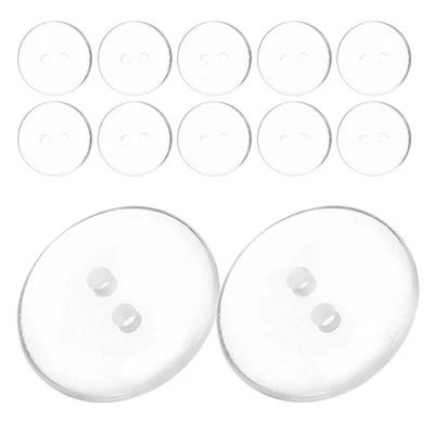  50 Pcs Round Transparent Snap Button Handmade Buttons for Crafts - Image 1 of 4