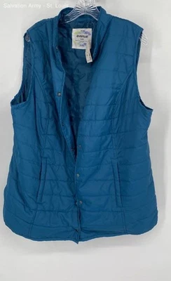 Chaleco acolchado Avenue para mujer azul con bolsillos sin mangas frontal a presión talla 18/20 Foto 1 de 4