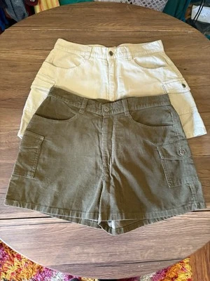 Vintage Y2K GAP Corduroy Carpenter Cargo Shorts Lot of 2 Size 8 - Image 1 of 4