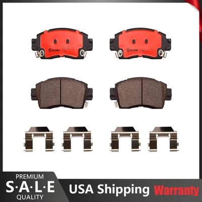 Juego de pastillas de freno ranuradas cerámicas traseras Brembo para Chevy GMC Saab Oldsmobile Cadillac Foto 1 de 3