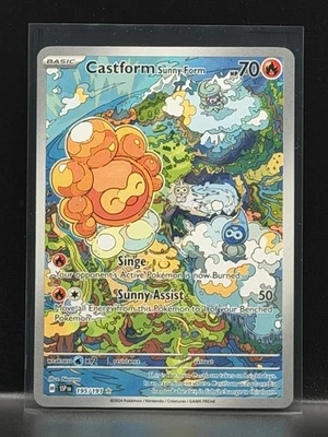 Castform Sunny Form Illustration Rare Surging Sparks Pokemon TCG 195/191 - Image 1 of 2