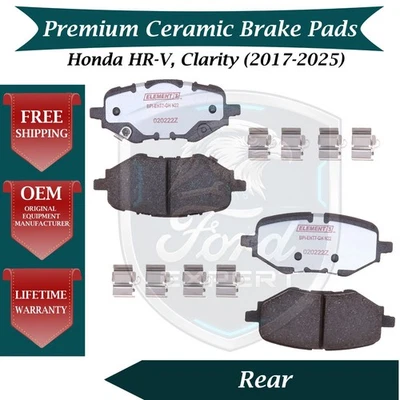 Kit de pastillas de freno traseras cerámicas para Honda Clarity HR-V 2017-2025 10 años de garantía Foto 1 de 4