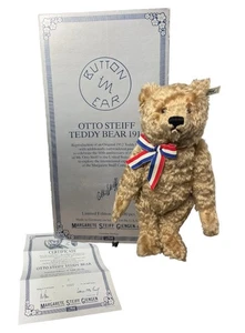Otto Steiff Teddy Bear 1912 Genuine Mohair Bear with Box & Paperwork #521/5000 - Picture 1 of 6