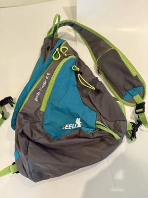 Mochila Seeu Pathfinder 2.0/bolso de hombro tipo honda turquesa/adorno amarillo neón Foto 1 de 4